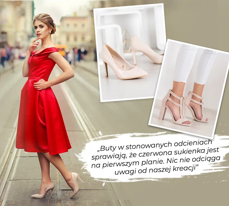 Jakie buty do czerwonej cekinowej sukienki, aby wyglądać olśniewająco?
